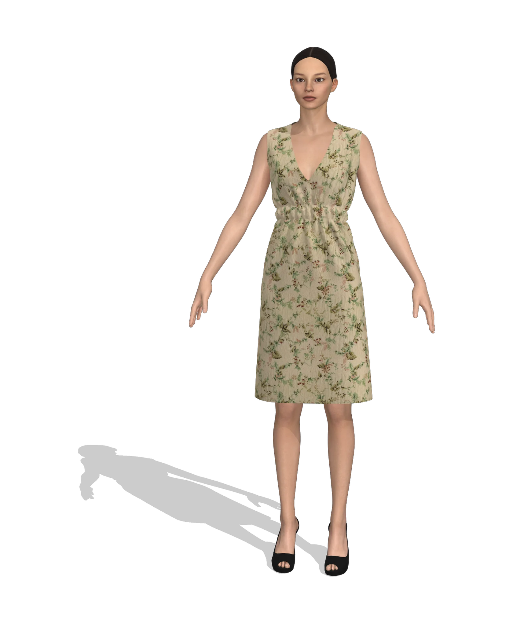 KDscion p112 sleeveless elastic shift dress